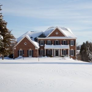 winterization, house with snow on the ground