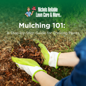 how to mulch, person laying out mulch